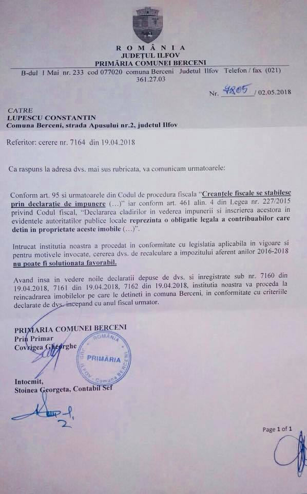 2018 05 08 - baza impozitare gresita - raspuns primarie - pt 2019