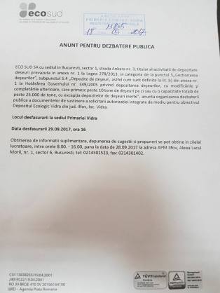 gunoi sintesti - dezbatere publica