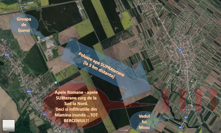 harta - directie poluare sub si supra terane