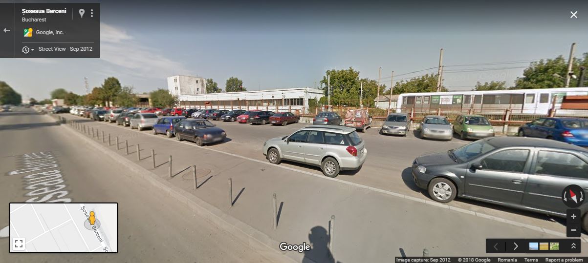 pasarela PL Vest - Berceni - locatie - in mijlocul parcari metrou 2012