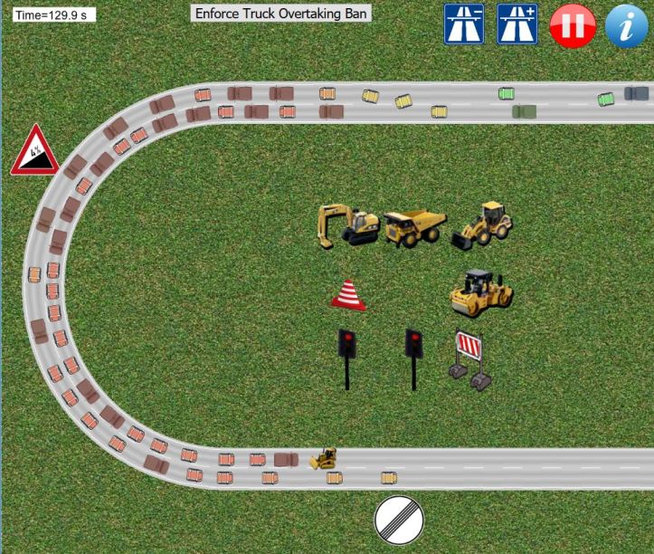 simulare - gatuire doua benzi